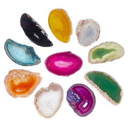 Natural Agate Slices Big Pendants G-PH0001-16-1