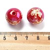 Christmas Theme Plating Acrylic Beads OACR-M022-08A-3