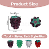 16Pcs 4 Styles Handmade Lampwork Beads LAMP-HS0001-21-2