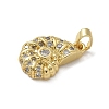 Brass Micro Pave Clear Cubic Zirconia Pendants KK-M300-03G-02-2