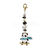 Panda Alloy Enamel Pendant Decorations HJEW-JM01515-4