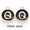 Golden Plated Enamel Alloy Charms ENAM-SZ0001-26B-Q-3