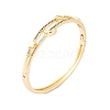 Brass Pave Colorful Cubic Zirconia Hinged Bangles for Women BJEW-S147-07G-01-1