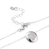 Brass Micro Pave Clear Cubic Zirconia Pendant Necklaces NJEW-L170-04P-1