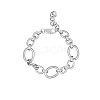 Non-Tarnish Stylish Unisex Stainless Steel Irregular Buckle Bracelet/Necklace VP8576-2-1