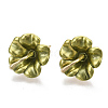 Spray Painted Alloy Stud Earring Findings PALLOY-N152-06G-1