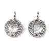 304 Stainless Steel Micro Pave Cubic Zirconia Charms STAS-K302-01D-P-1