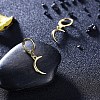 Brass Dangle Hoop Earrings EJEW-BB31957-4