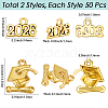 100Pcs 2 Styles Alloy Pendants FIND-SC0021-89AG-2