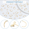 BENECREAT 40Pcs Brass Leverback Earring Findings KK-BC0013-02G-4