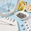 80Pcs 4 Styles 304 Stainless Steel Ball Chain Connectors FIND-SC0011-11-4