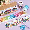 2Pcs 2 Colors Wavy Edge Sticker Classroom Decorations AJEW-NB0006-59-4