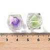 UV Plating Iridescent Transparent Acrylic Beads OACR-H112-09B-3