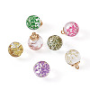 14Pcs 7 Colors Transparent Glass Pendants GLAA-CD0001-06-2