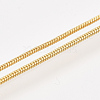 Brass Round Snake Chain Necklace Making X-MAK-T006-11A-G-3