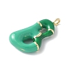 Brass Enamel Pendants X-KK-E093-03G-B-01-2