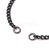 3Pcs 3 Colors Adjustable 304 Stainless Steel Curb Chains Bracelet Making AJEW-JB01213-3