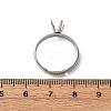 304 Stainless Steel Cuff Ring Components STAS-D372-01P-04-3