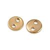 304 Stainless Steel Disc Links Connector Charms STAS-K295-08B-G-2