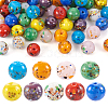 54Pcs 9 Colors Handmade Lampwork Beads LAMP-TA0001-09-8