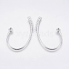 Alloy Cuff Earring Rhinestone Settings KK-M173-02S-1