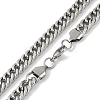 Non-Tarnish 201 Stainless Steel Curb Chain Necklace NJEW-I127-01P-1