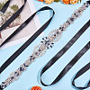 Flower Full Crystal & Montana Rhinestone Handmade Bridal Belts for Wedding Dresses AJEW-WH20006-233A-01-7