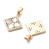 Brass Micro Pave Cubic Zirconia Pendants KK-L222-016G-2