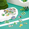32Pcs 8 Styles Alloy Enamel Pendants ENAM-TA0003-82-6