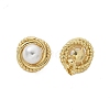 Brass Stud Earrings EJEW-R016-18G-2