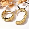 Rack Plating Ring Brass Hoop Earrings for Women EJEW-C125-11G-3