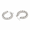 Non-Tarnish 304 Stainless Steel Curb Chain Shape Stud Earrings for Women X-EJEW-F283-02P-2