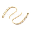 Brass Micro Pave Clear Cubic Zirconia Earring Hooks KK-G516-04G-2