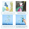 16 Sheets 4 Styles Waterproof PVC Colored Laser Stained Window Film Static Stickers DIY-WH0314-076-3