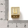 Brass Cubic Zirconia Beads KK-Q818-01U-G-3