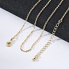 Brass Chain Necklacess X-KK-P205-01G-2