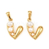 ABS Plastic Imitation Pearl Pendants STAS-P438-28G-1