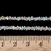 Electroplate Transparent Glass Beads Strands EGLA-P061-04C-AB22-4