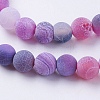 Natural Weathered Agate Beads Strands G-G589-6mm-06-4