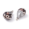 Tibetan Style Teardrop Beads PALLOY-F127-C-01-3