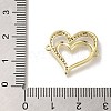 Rack Plating Brass Micro Pave Clear Cubic Zirconia Double Heart Links Connector Charms KK-K373-11B-G-3