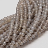 Natural Grey Agate Beads Strands X-G-G583-6mm-08-2