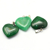 Heart Natural Malaysia Jade Pendants X-G-Q438-19-2