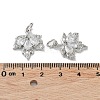 Rack Plating Brass Clear Cubic Zirconia Pendants KK-B078-02P-01-3