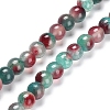 Faceted Rondelle Dyed Natural White Jade Bead Strands G-D073-01D-1