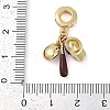 Rack Plating Brass Enamel Sports European Dangle Charms KK-P287-35C-G-3