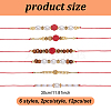12Pcs 6 Styles Nylon Rakhi Thread Kits HJEW-NB00190-2