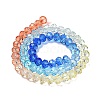 Transparent Painted Glass Beads Strands X1-DGLA-A034-T6mm-A13-5