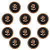 Gorgecraft 10Pcs 1-Hole Alloy Enamel Buttons DIY-GF0007-55-1