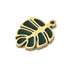304 Stainless Steel Enamel Charms STAS-I335-04G-04-2
